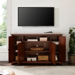 Alexandria TV Stand For TVs Up To 60" Dark Red - Crosley -Baxton Studio Shop GUEST d4ca2bee fc13 4ebf b052 037212bbd31c