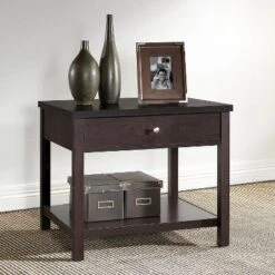Nashua Modern Side Table Brown - Baxton Studio