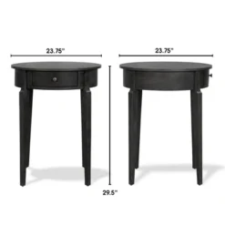 Thaddeus Round Side Table Dark Gray - Finch 15 Thaddeus Round Side Table Dark Gray - Finch -Baxton Studio Shop GUEST d4d3137f 69cd 4263 91c6 6782394e03d9