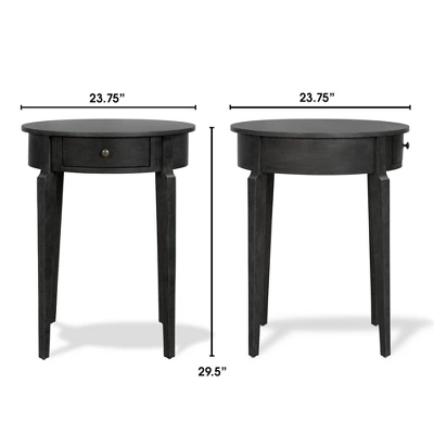 Thaddeus Round Side Table Dark Gray - Finch 8 Thaddeus Round Side Table Dark Gray - Finch - Image 8