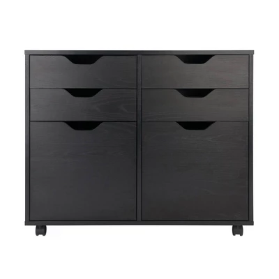 Halifax 2 Sections Mobile Storage Cabinet - Winsome 2 Halifax 2 Sections Mobile Storage Cabinet - Winsome - Image 2