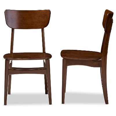 Set Of 2 Netherlands Mid-century Modern Scandinavian Dining Side Chairs - Baxton Studio: Veneer Tops 1 Set Of 2 Netherlands Mid-century Modern Scandinavian Dining Side Chairs - Baxton Studio: Veneer Tops