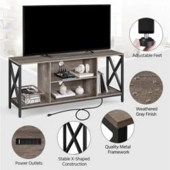 Yaheetech Industrial TV Stand TV Console With Storage -Baxton Studio Shop GUEST d5bd293a 4047 4bd7 98c3 478751daeb86