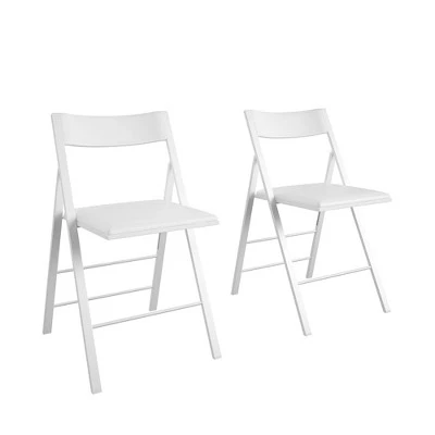 Cosco 2pk Modern Slim Line Vinyl Padded Folding Chairs 11 Cosco 2pk Modern Slim Line Vinyl Padded Folding Chairs - Image 11