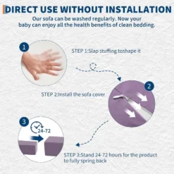 Kids Couch For Building Fort Toy,13pcs DIY Toddler Sofa,Velvet Toddler Futon Sofa Bed For Playroom, Bedroom,Grey -Baxton Studio Shop GUEST d6a3fbce 68fc 40fd 9512 22cffa16b6ef