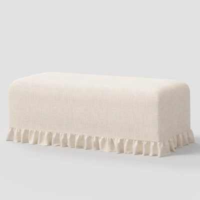 Ruffle Slipcover Dining Bench - Threshold™ Designed With Studio McGee 9 Ruffle Slipcover Dining Bench - Threshold™ Designed With Studio McGee - Image 9