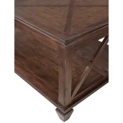 45" Bridgton Wood Coffee Table Cherry - Alaterre Furniture: Mid-Century Modern, Lower Shelf -Baxton Studio Shop GUEST d704e87a 3131 4dd9 9ced 03ef80a3bc5e