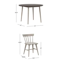 5pc Mayson Dining Set With Spindle Back Chairs Gray - Hillsdale Furniture -Baxton Studio Shop GUEST d71e142f cf43 4233 abcb 32032c9b6571