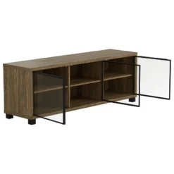 Westfield 3 Door TV Stand For TVs Up To 65" Walnut - Coaster -Baxton Studio Shop GUEST d73979b8 4b14 4882 99f1 ccdc7f3bd8c2