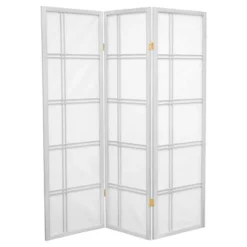 5 Ft. Tall Double Cross Shoji Screen (3 Panels) - Oriental Furniture -Baxton Studio Shop GUEST d780e242 b53b 4d6d 9ed9 0bb9b86ed1f7