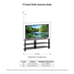 Corner TV Stand For TVs Up To 60" CorLiving Black -Baxton Studio Shop GUEST d783d975 98f7 4782 8236 96d36fa31d43