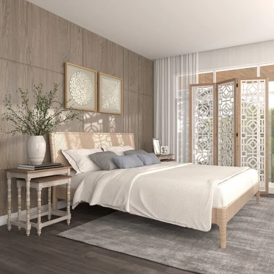 Farmhouse Wood Patterned Room Divider Screen White - Olivia & May 15 Farmhouse Wood Patterned Room Divider Screen White - Olivia & May - Image 15