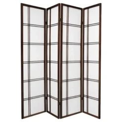 6 Ft. Tall Double Cross Shoji Screen 4 Panels - Oriental Furniture -Baxton Studio Shop GUEST d7f78a3b 5ffc 4879 8b2e fdc3eaa3abf0
