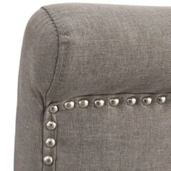 Set Of 2 Adeline Nailhead Parsons Dining Chair Gray - Buylateral: Upholstered, Rubberwood Legs, 250lb Capacity -Baxton Studio Shop GUEST d8446cd4 291e 4bdb a53f 851d57c92220