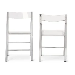 Set Of 2 Acrylic Foldable Chairs Clear - Baxton Studio -Baxton Studio Shop GUEST d8453e8a 09b7 46bf 85c8 b50ccd489d6d