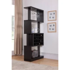 Robin Contemporary 4 Tier Wine Stand - MiBasics -Baxton Studio Shop GUEST d8501a41 3aad 4875 bd1b feab9c8de047