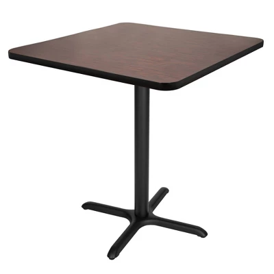 36" Square Composite Core Counter Height Dining Table Laminated Mahogany With Black Steel Base - Hampden Furnishings 1 36" Square Composite Core Counter Height Dining Table Laminated Mahogany With Black Steel Base - Hampden Furnishings