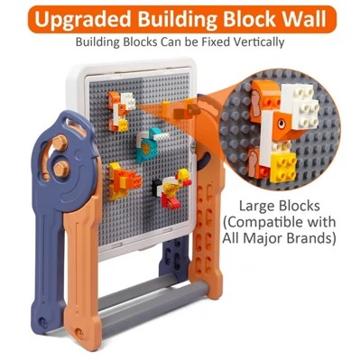 8-in-1 Kids Table And Chair Set, Foldable Kids Activity Table , Toddler Activity Table Building Block Table, Water Table Sand Table Sensory Table 3 8-in-1 Kids Table And Chair Set, Foldable Kids Activity Table , Toddler Activity Table Building Block Table, Water Table Sand Table Sensory Table - Image 3
