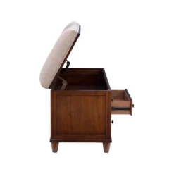 Mason Upholstered Storage Entryway Bench Chestnut - Powell Company -Baxton Studio Shop GUEST d8ec5957 1a16 400b 8a8f fec001782509