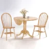42" Dual Table With 2 Windsor Chairs Dining Sets Natural - International Concepts
