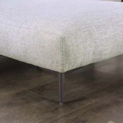 HOMES: Inside + Out Plumeria L Shaped Sectional Right Chaise With Feather Blend Cushions Light Gray