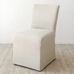 Removable Slipcover Dining Chairs,Armless Accent Chairs With Skirt,Upholstered Parsons Chairs For Living Room Or Dining Room-Maison Boucle -Baxton Studio Shop GUEST d979bbb5 2c53 415d a7df f690208e0999