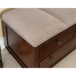 Mason Upholstered Storage Entryway Bench Chestnut - Powell Company -Baxton Studio Shop GUEST d981940b 3767 4a52 9d2f 7445e96763dd