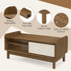 Costway Coffee Table Mid Century Modern Coffee Table With Storage Weaving Rattan Sliding Doors Adjustable Shelf 15 Costway Coffee Table Mid Century Modern Coffee Table With Storage Weaving Rattan Sliding Doors Adjustable Shelf -Baxton Studio Shop GUEST d98e820a 3257 47a3 8358 3060dd661c56