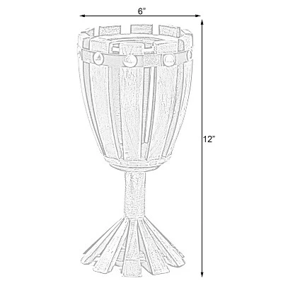 Vintiquewise Wooden Wine Goblet Shaped Vintage Decorative Single Bottle Wine Holder 5 Vintiquewise Wooden Wine Goblet Shaped Vintage Decorative Single Bottle Wine Holder - Image 5