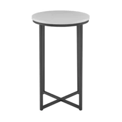 Vivian Glam X Leg Round Side Table - Saracina Home -Baxton Studio Shop GUEST d9c87a6c 23a2 4a0b be6b a91c0814beb2