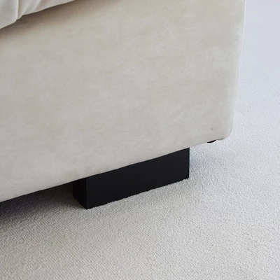 Cloud Modular Sectional Sofa,89inch Scrub Velvet Sofa Couch For Living Room,Curved Couch,Modern LoveSofa With 2 Pillows 3 Seater For Apartment 10 Cloud Modular Sectional Sofa,89inch Scrub Velvet Sofa Couch For Living Room,Curved Couch,Modern LoveSofa With 2 Pillows 3 Seater For Apartment - Image 10