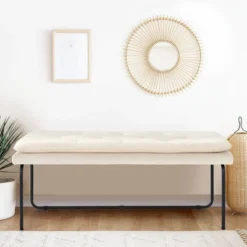 Nano 48" Upholstered Double Padded Cushion Bench - The Pop Maison