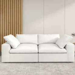 78" Cloud Modular Sectional Sofa With Thick Cushion,Minimalist Lovesofa Convertible Couch Deep Seat Couches For Living Room Sets 31 78" Cloud Modular Sectional Sofa With Thick Cushion,Minimalist Lovesofa Convertible Couch Deep Seat Couches For Living Room Sets -Baxton Studio Shop GUEST da2652c7 ec5c 4498 867c e440b4571ebe