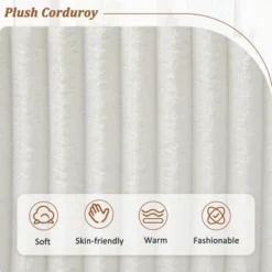 129" Oversized Sectional Sofa U-shaped Sofa Couch Modern Sofa Upholstered In Soft Corduroy With A Chaise Lounge For Living Room, Beige -Baxton Studio Shop GUEST da597df2 f53c 4f45 aef8 3ed092230d76