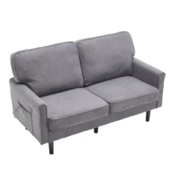 NicBex 56.3 Inch Modern Love Seat Sofa,2 Seater Sofa With USB Ports And Removable Pillow Cover For Living Room