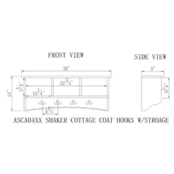 Shaker Cottage Coat Hooks With Storage - Alaterre Furniture -Baxton Studio Shop GUEST da71dcad 7616 432a 9c83 6381b7cbe299