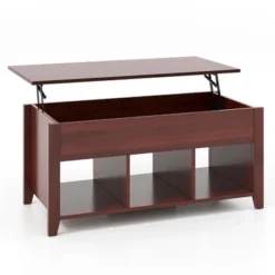 Costway Lift Top Coffee Table W/ Hidden Compartment And Storage Shelves Modern Furniture Brown 17 Costway Lift Top Coffee Table W/ Hidden Compartment And Storage Shelves Modern Furniture Brown -Baxton Studio Shop GUEST daabe108 cbdf 4740 8140 98a3cdcabab4