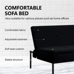 Aukfa 63" Multi-Functional Convertible Sofa Bed ¨C Instantly Transforms Into Japanese Mattress, Space-Saving Solution -Baxton Studio Shop GUEST db2a0e18 0395 42ad b947 975533ca864b