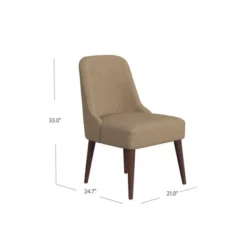 HomePop Modern Dining Chair Boucle Brown: Upholstered Side, Tapered Wood Legs, Spot Clean -Baxton Studio Shop GUEST db5d53ec d30c 4bc8 b580 2f6b1d074579
