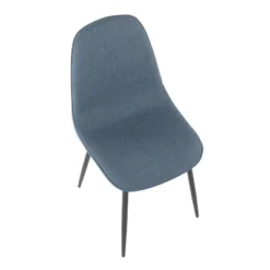 Set Of 2 Pebble Steel/Polyester Dining Chairs - LumiSource -Baxton Studio Shop GUEST db7c28b5 cf81 4d33 9239 fefc10ccd31b