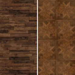 6" Double Sided Walnut Wood Pattern Canvas Room Divider Brown - Oriental Furniture -Baxton Studio Shop GUEST db80c926 e2ca 4e25 b8b3 6207a36852ae