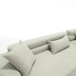 139"W 4-Seater Sectional Sofa Sleeper Sofa Bed With ARC Armrests, Double Backrests And Pillows, No Assembly Required-ModernLuxe -Baxton Studio Shop GUEST dbb3f4db 6fd9 4140 97e5 cd5c2dd6f2a4