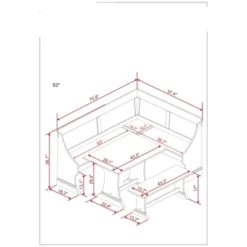 Midwest Pine Breakfast Nook Dining Sets Natural - Linon 37 Midwest Pine Breakfast Nook Dining Sets Natural - Linon -Baxton Studio Shop GUEST dbf3fc3d 47b4 4e66 880d 6d4e4fcd8062