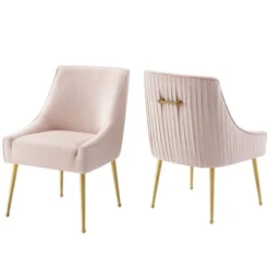 Set Of 2 Discern Pleated Back Upholstered Performance Velvet Dining Chairs - Modway -Baxton Studio Shop GUEST dbf8bf3a 6c17 4d90 8d48 e42bcdc2d54e