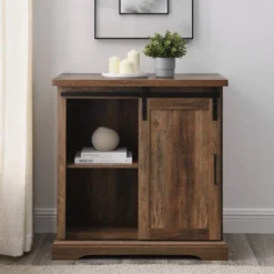 Tertia Grooved Sliding Barn Door Transitional Accent Cabinet - Saracina Home 15 Tertia Grooved Sliding Barn Door Transitional Accent Cabinet - Saracina Home -Baxton Studio Shop GUEST dc08dcc5 fc98 455e 8976 98e0cbc037f9