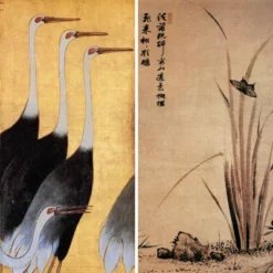 6" Double Sided Cranes Room Divider Beige - Oriental Furniture 10 6" Double Sided Cranes Room Divider Beige - Oriental Furniture -Baxton Studio Shop GUEST dc64be05 4a49 49a2 b73d cf8d57348ddf