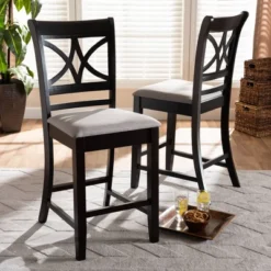 Set Of 2 Chandler Pub Chair - Baxton Studio -Baxton Studio Shop GUEST dc6dfebe 4fe9 4d78 9d33 001a52a3cf8c
