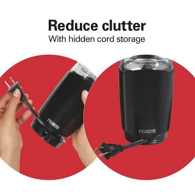 Hamilton Beach Coffee Grinder Black - 80410: Electric Blade Grinder For Coffee Beans, Medium Grind, 12 Cup Capacity 7 Hamilton Beach Coffee Grinder Black - 80410: Electric Blade Grinder For Coffee Beans, Medium Grind, 12 Cup Capacity - Image 7