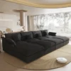 Modular Sectional Sleeper Sofa Bed, 160"U Shaped Modular Couch With Storage Ottoman, Down Filled Convertible Sofa,6 Seater Couch For Living Room