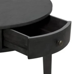 Thaddeus Round Side Table Dark Gray - Finch 13 Thaddeus Round Side Table Dark Gray - Finch -Baxton Studio Shop GUEST dcccd9ac fbf4 46a6 afd5 87c491835423